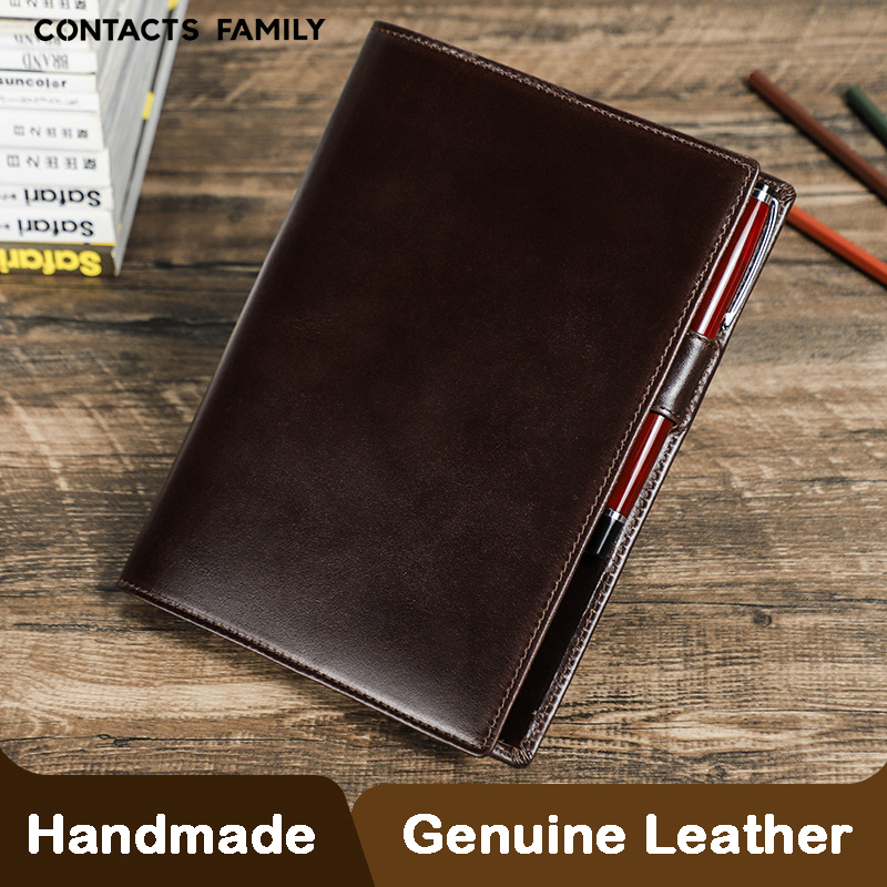 Stationery Supplies Business - Kulit asli buatan tangan A5 Laptop
