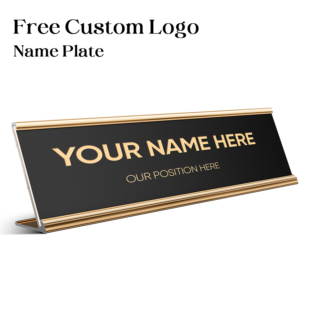 Desk Name Plate - Plat Nama Kantor Kustom Personal Gratis,