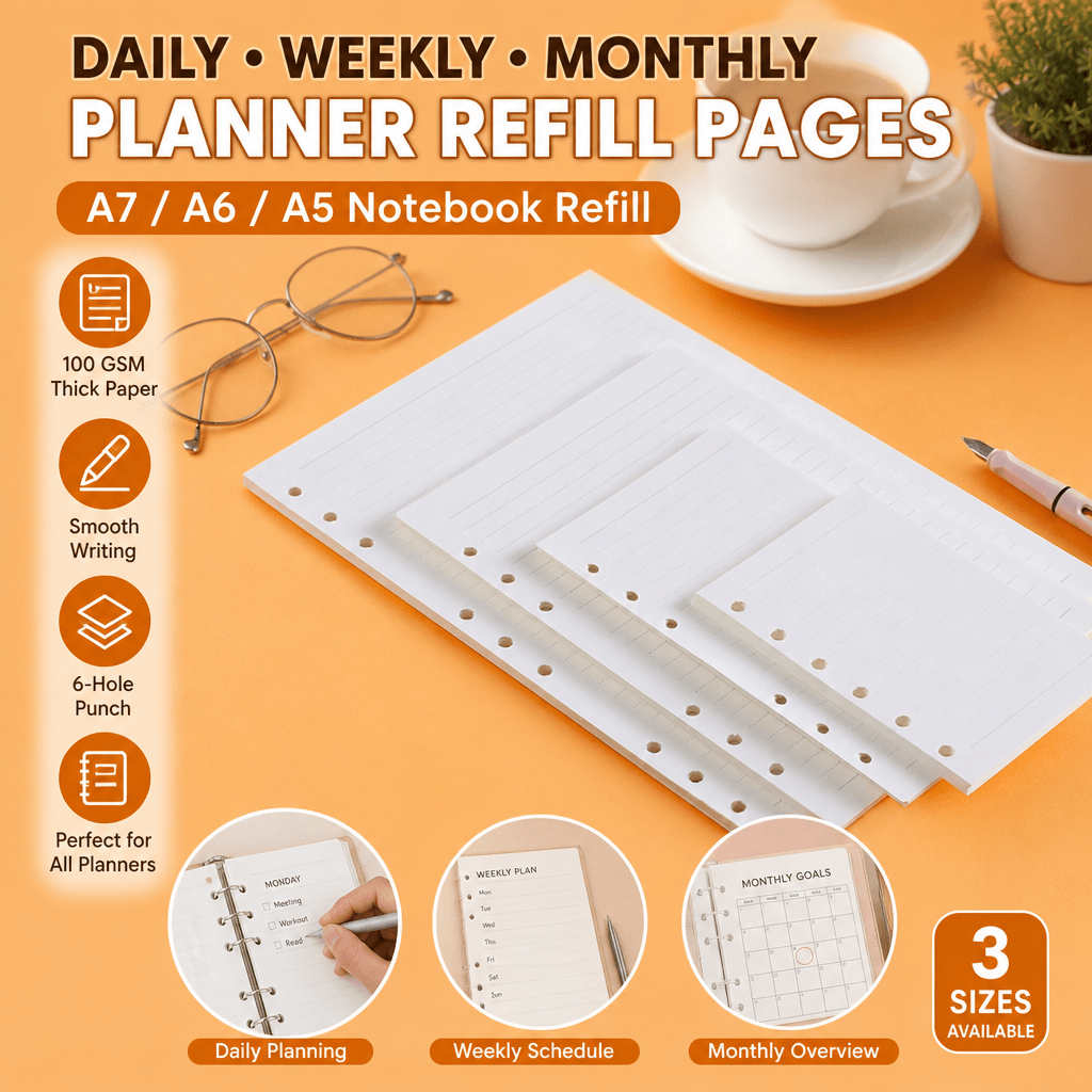 Notebook Dotted A5 - Isi Ulang Planner A5 A6 A7,