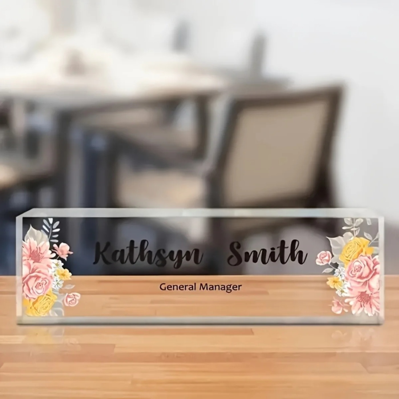 Desk Name Plate - 1 Buah Papan Nama Meja Akrilik