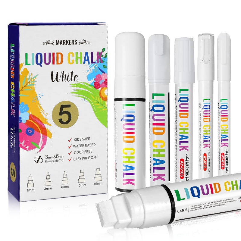5 Buah/Set Spidol Kapur Putih  - Whiteboard Marker Set ulasan dan harga
