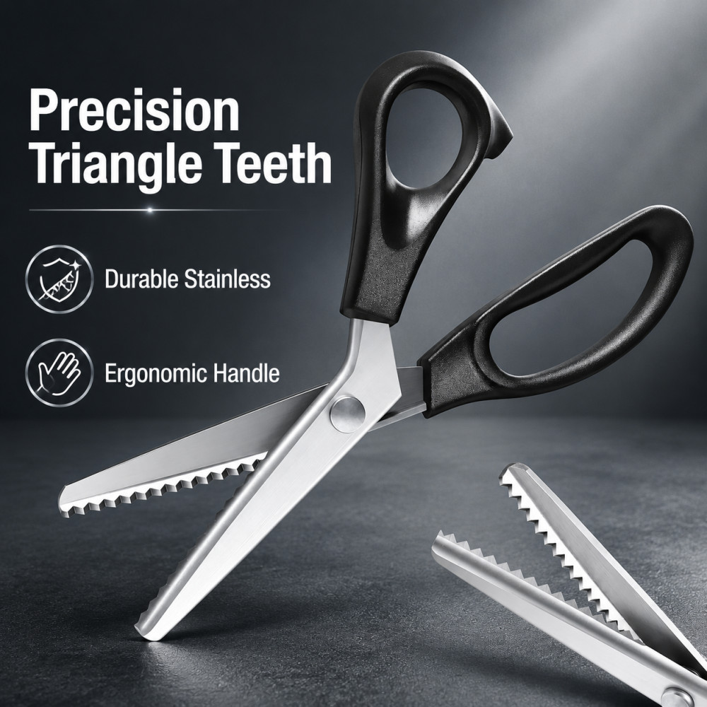 Gunting Zig Zag Segitiga Baja  - Scissors Stainless Craft ulasan dan harga