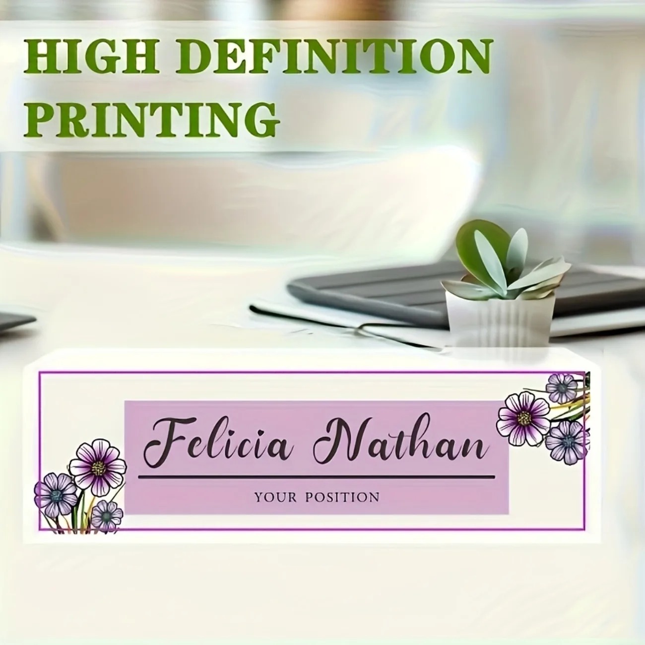 Papan Nama Meja Akrilik Motif  - Desk Name Plate ulasan dan harga