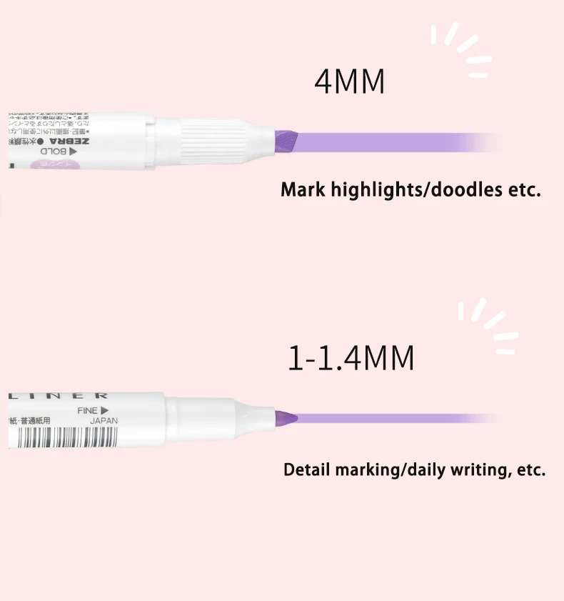 Set Pena Stabilo ZEBRA Jepang  - Highlighter Set Pastel ulasan dan harga