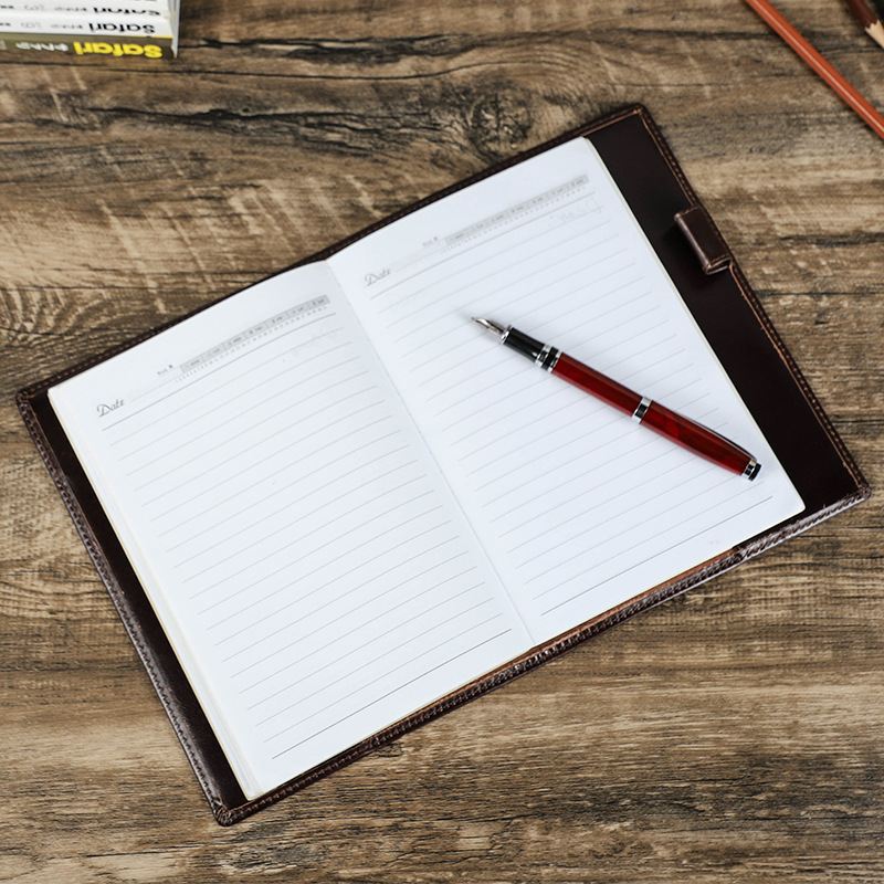 Kulit asli buatan tangan A5 La - Stationery Supplies Business ulasan dan harga