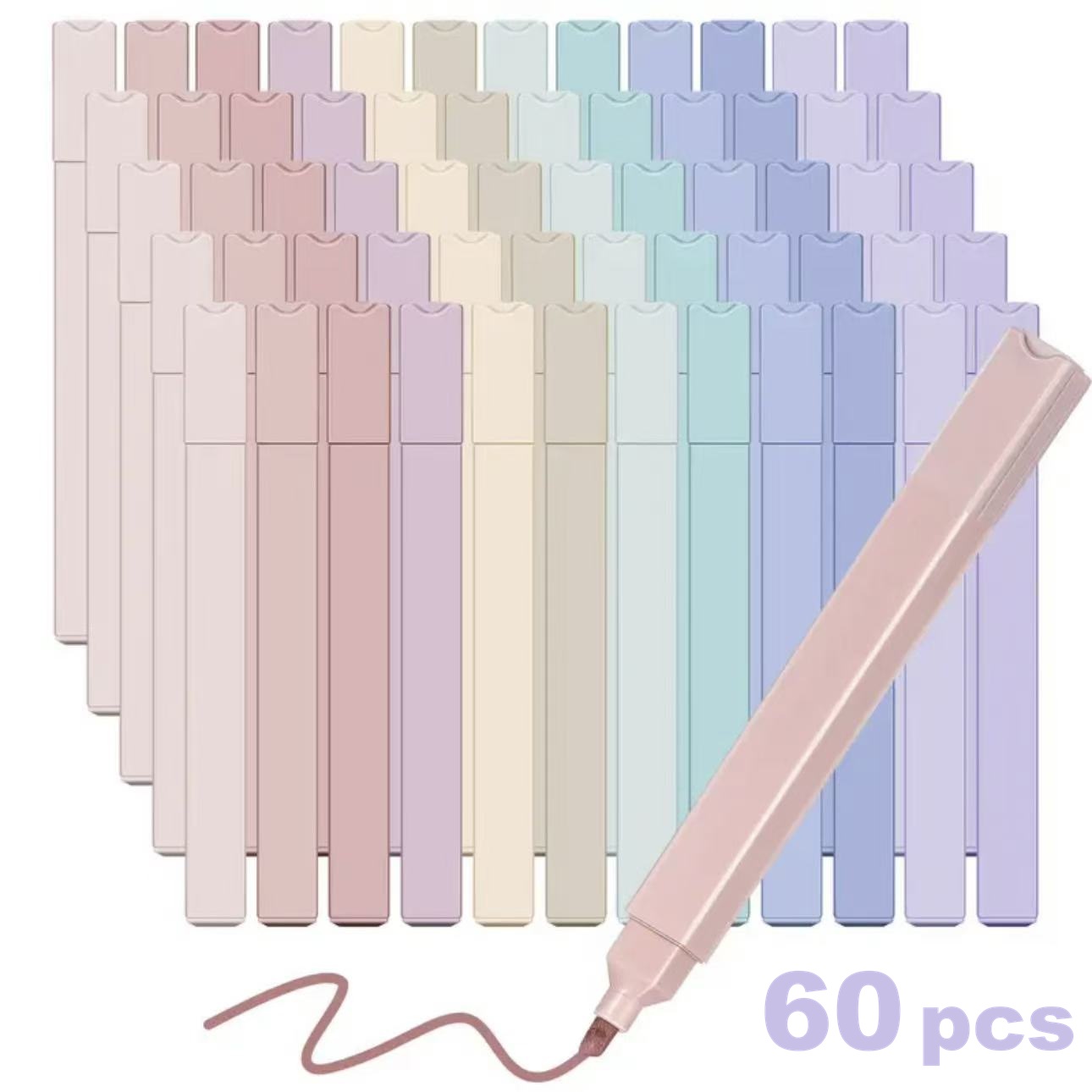 Set Highlighter Estetis 12/60p - Highlighter Set Pastel ulasan dan harga