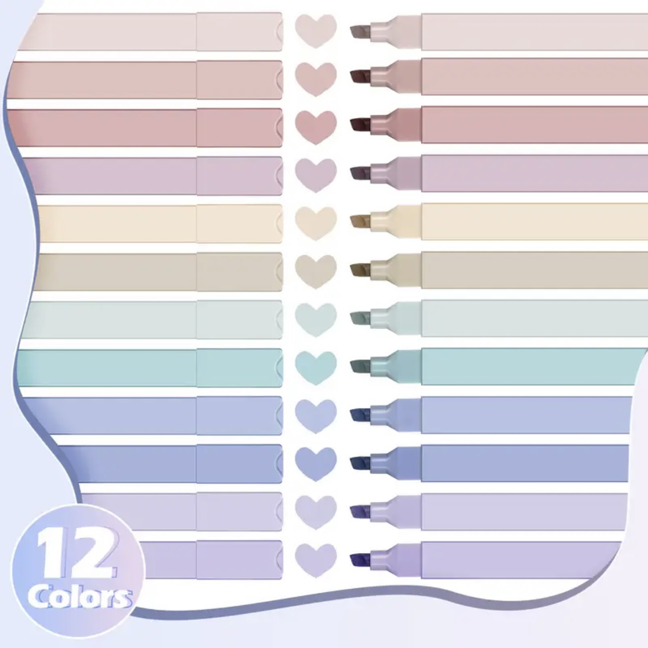 Set Highlighter Estetis 12/60p - Highlighter Set Pastel ulasan dan harga