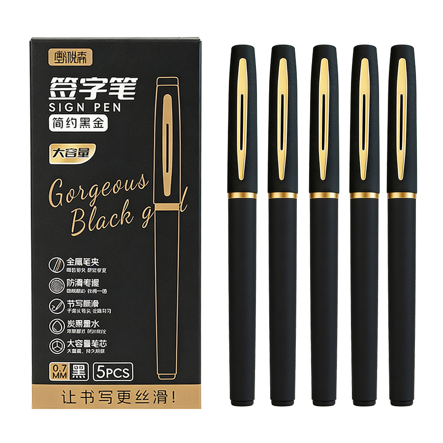 5 Buah/Pak Pena Gel Kapasitas  - Stationery Supplies Business ulasan dan harga