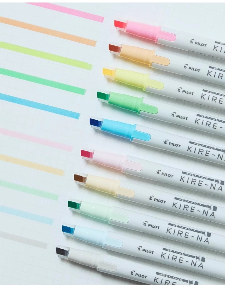 PILOT KIRE-NA Set Pena Highlig - Highlighter Set Pastel ulasan dan harga