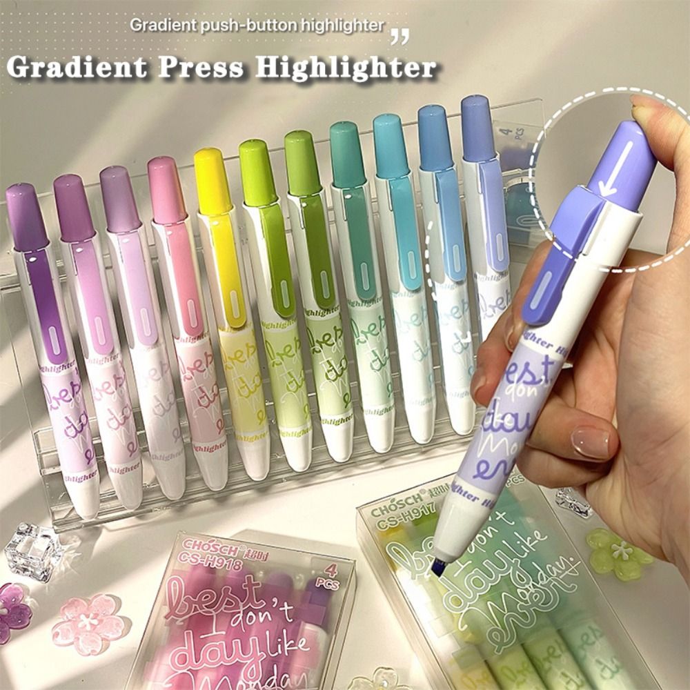 4 Buah Pena Stabilo Warna Grad - Highlighter Set Pastel ulasan dan harga