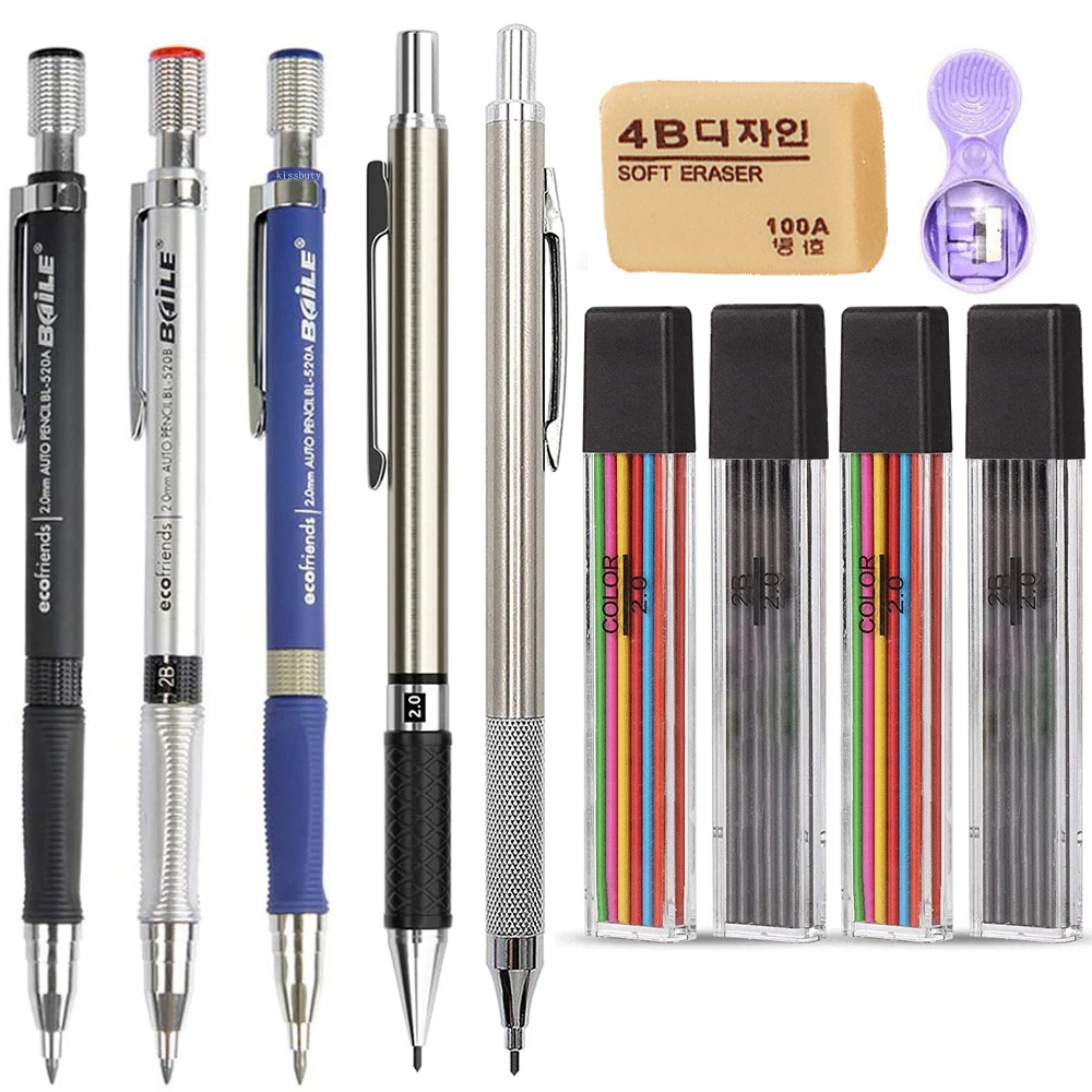 Pensil Mekanik 2.0Mm 2B Pensil - Ideal Stationery & Office Supply ulasan dan harga