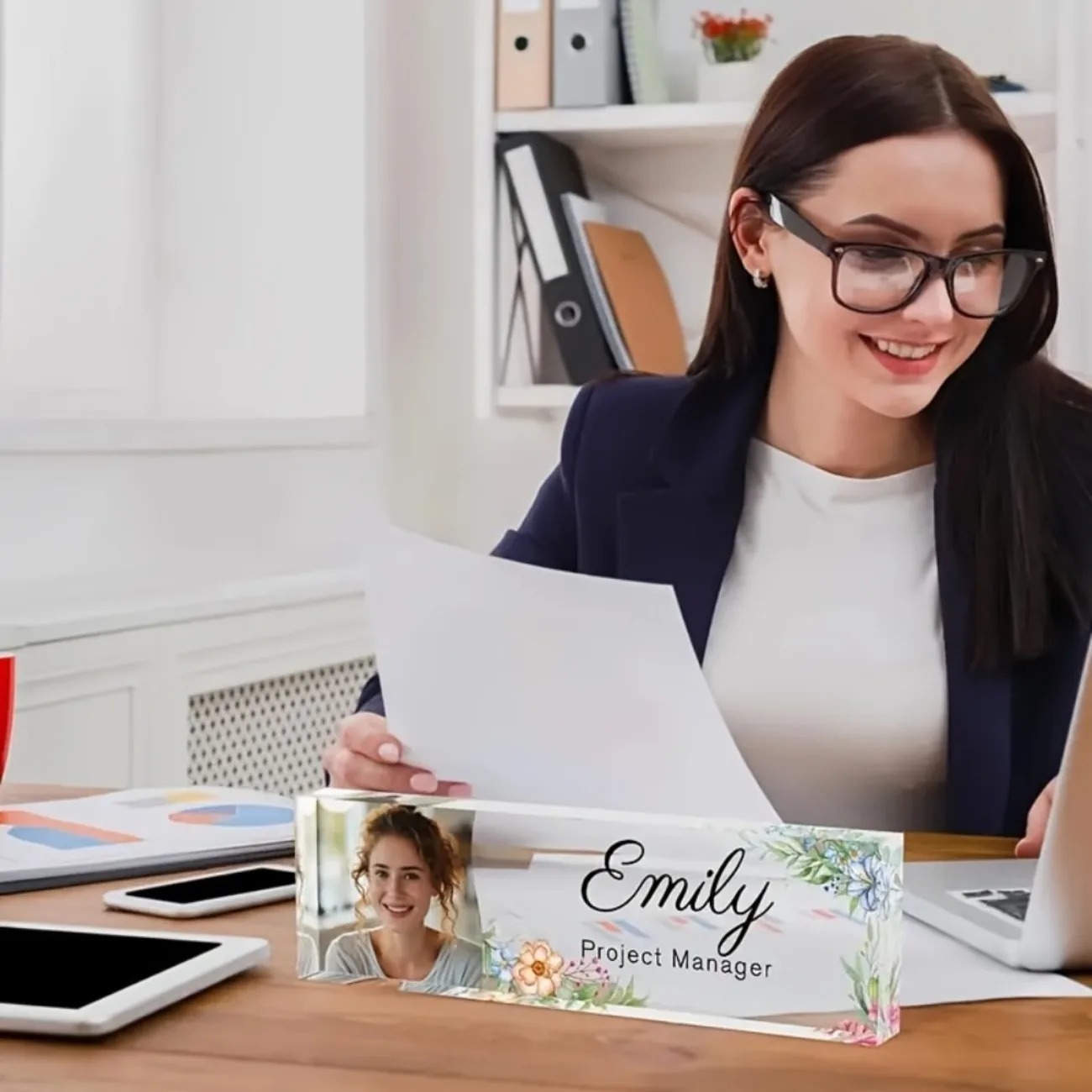 1 buah Papan Nama Meja Akrilik - Desk Name Plate ulasan dan harga