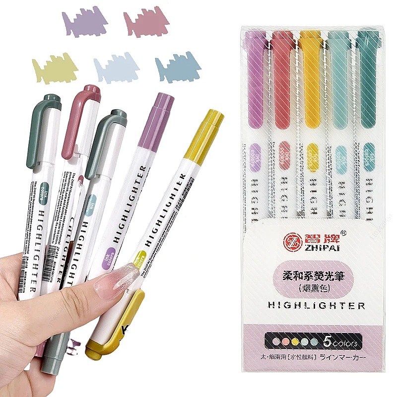 6Pcs/set Spidol Warna Pastel,  - Highlighter Set Pastel ulasan dan harga