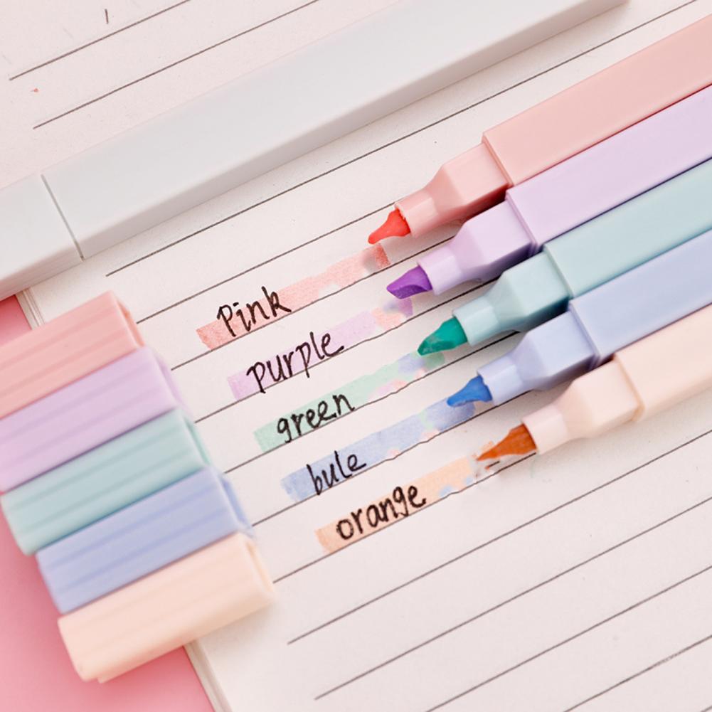 Spidol Warna-warni 6pcs Set Pe - Highlighter Set Pastel ulasan dan harga