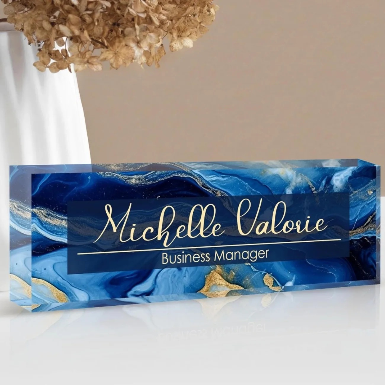 [2D Flat] Papan Nama Meja Akri - Desk Name Plate ulasan dan harga