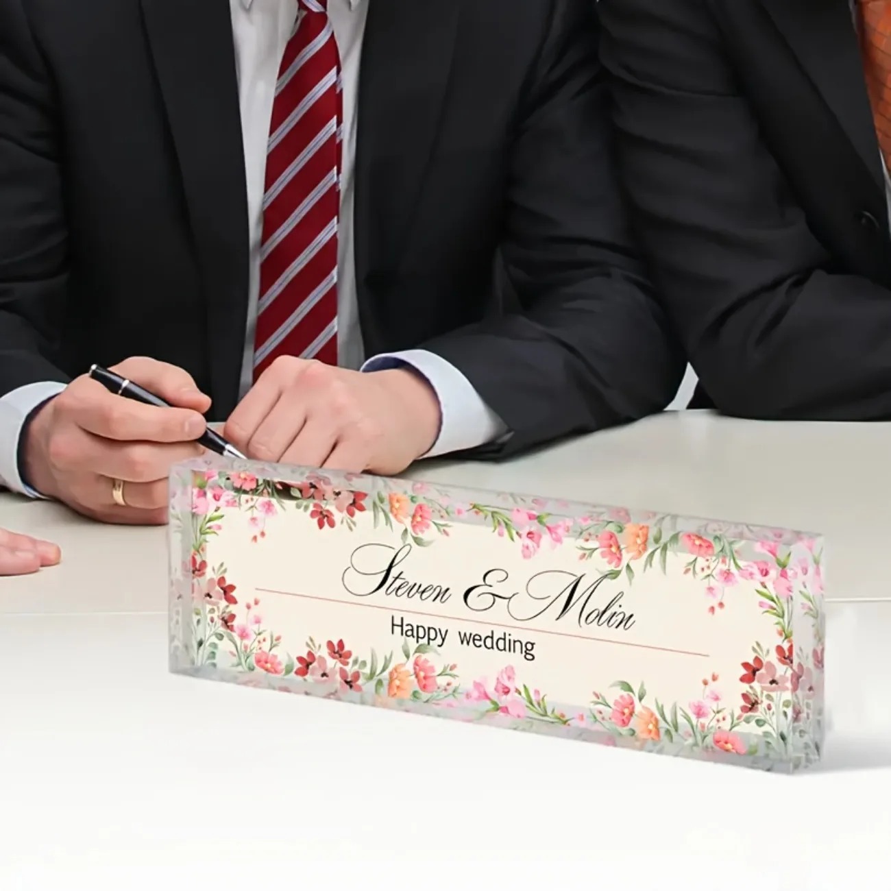 Papan Nama Meja Akrilik 2D yan - Desk Name Plate ulasan dan harga